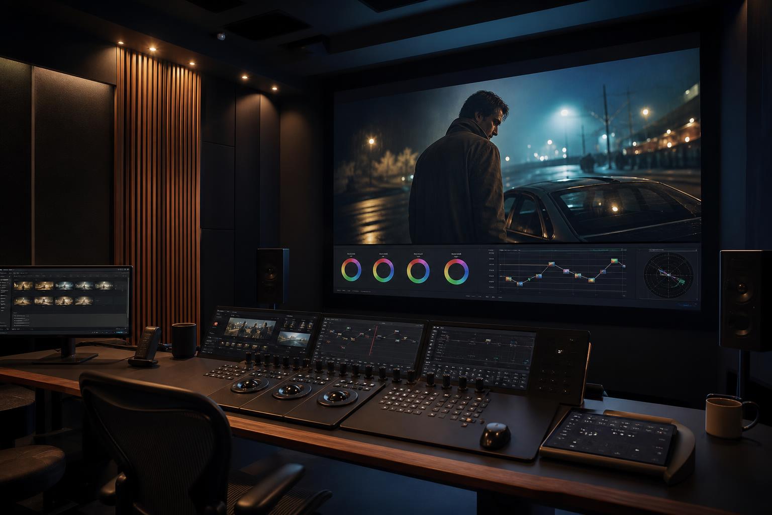 Color grading in DaVinci Resolve with colour wheels