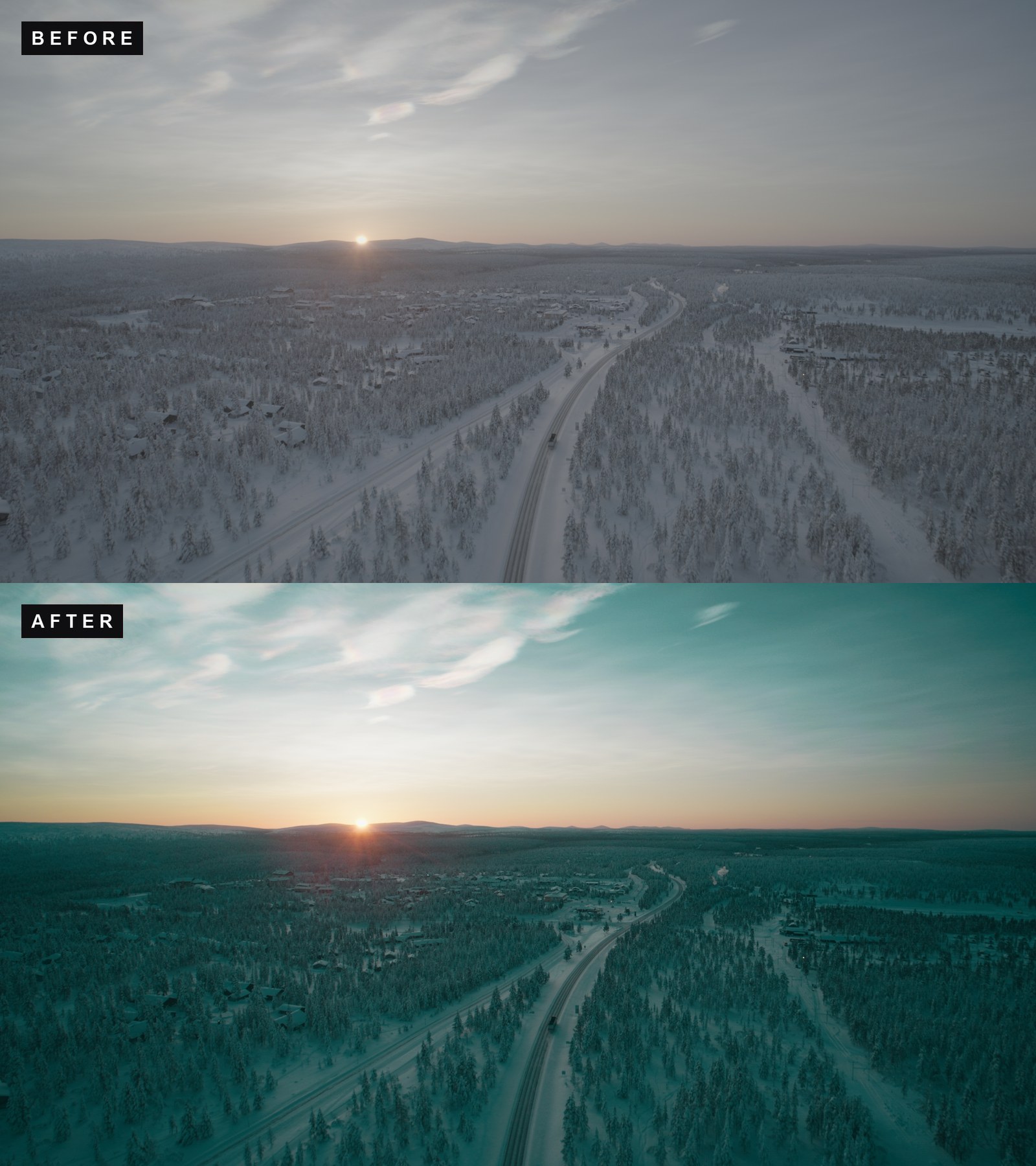 DRONE DD7 before and after