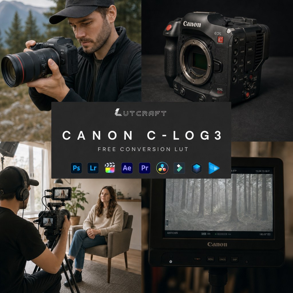 Canon C-Log3 to Rec.709 free conversion LUT from Lutcraft