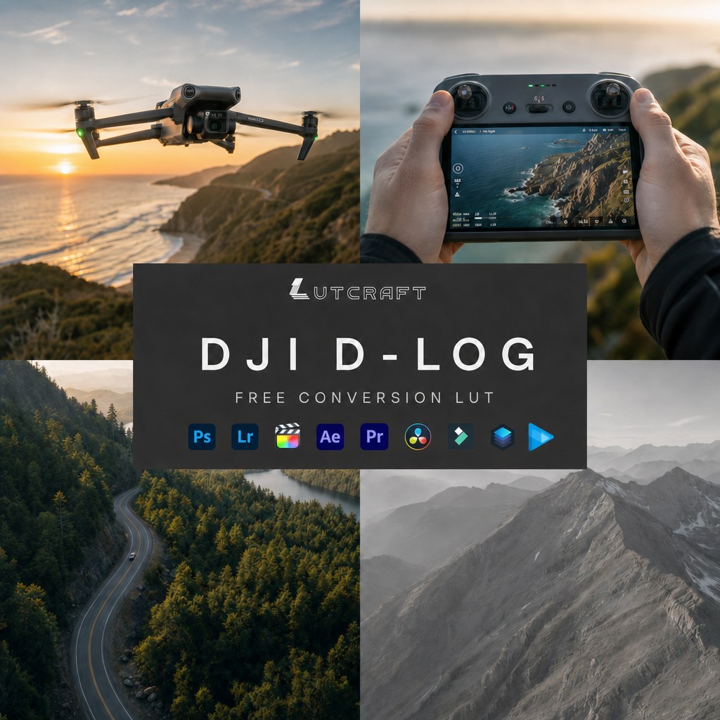DJI D-Log to Rec.709 free conversion LUT from Lutcraft