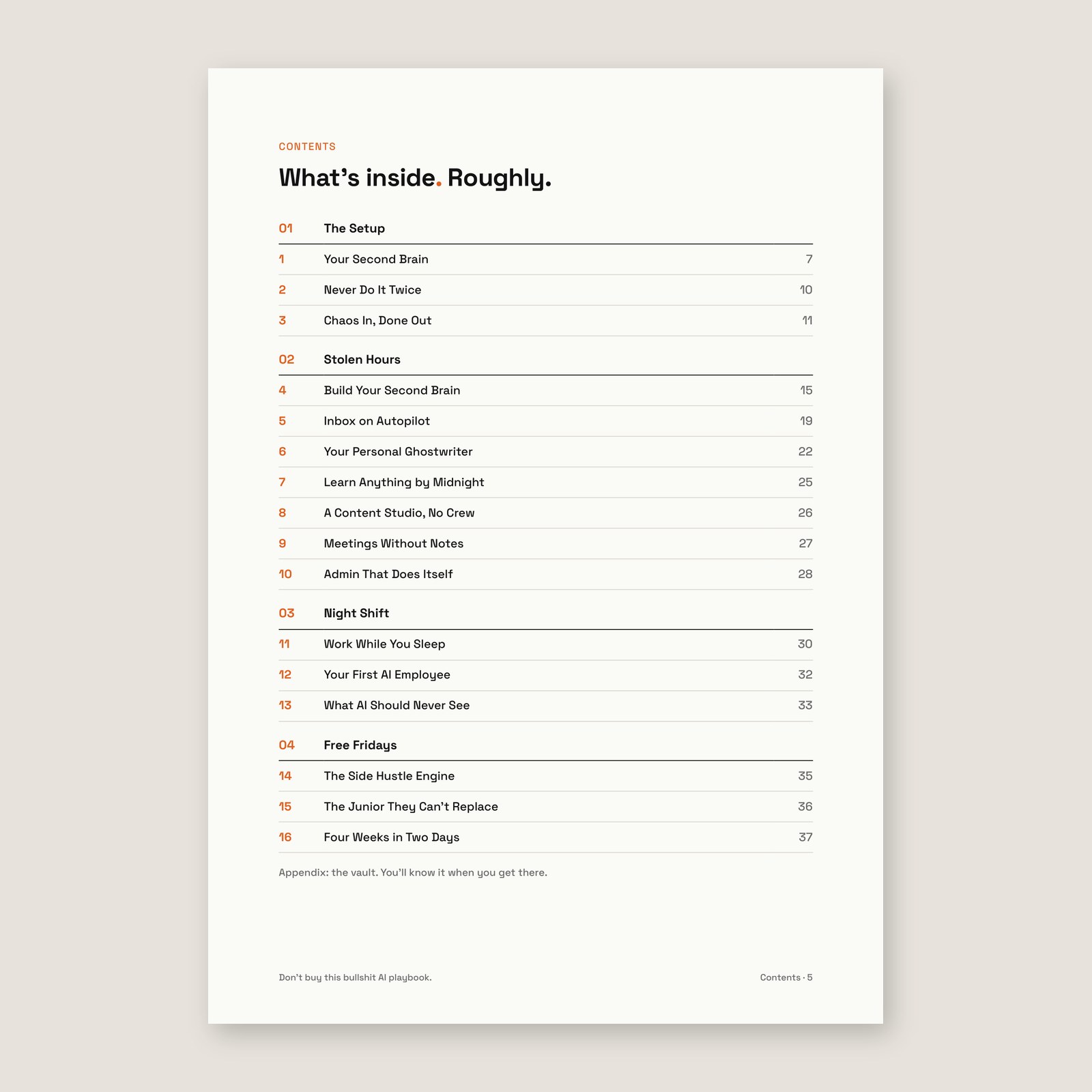 Contents page